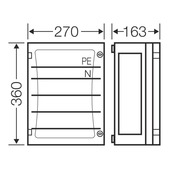 Hensel Boîtier de barres omnibus 270x360mm 250A 5p. FP 3212