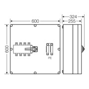 Hensel Boîtier de commutateur de charge Mi 250A 4 pôles + PE Mi 7882-1