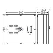 Hensel Boîtier de commutateur de charge Mi 250A 4 pôles + PE Mi 7882-5
