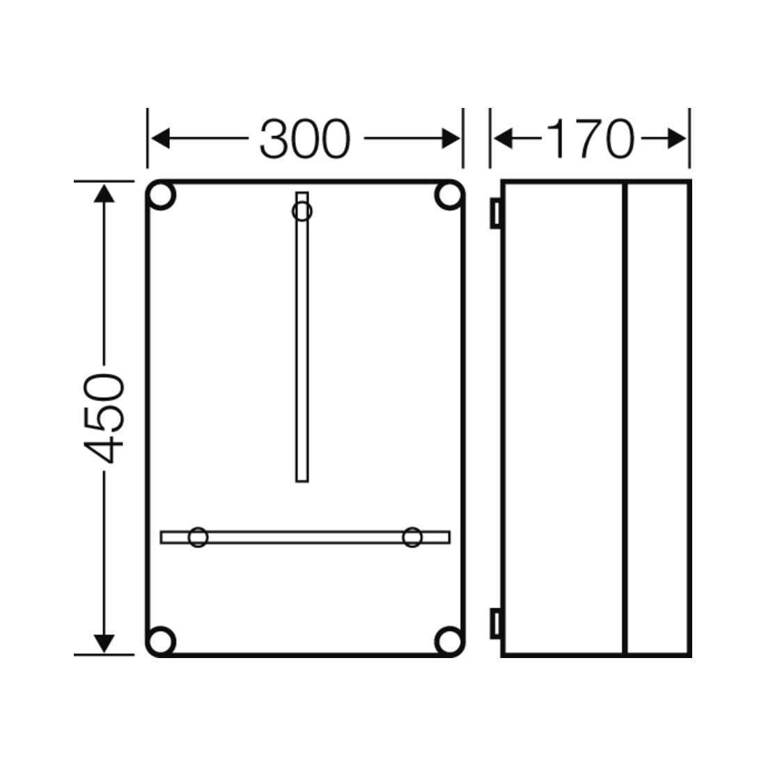 Hensel Boîtier de compteur 300×450×170mm P=146 Mi 2300