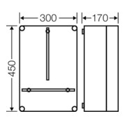 Hensel Boîtier de compteur 300×450×170mm P=146 Mi 2300-5
