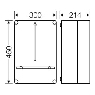 Hensel Boîtier de compteur 300x450x214mm P=190 Mi 2310