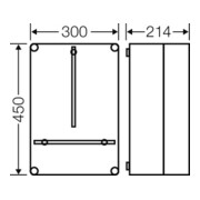 Hensel Boîtier de compteur 300x450x214mm P=190 Mi 2310-5