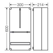 Hensel Boîtier de compteur 300x600x214mm P=190 Mi 2410-4