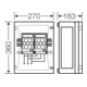 Hensel Boîtier de coupure 2xNH 00C, 3p 125A FP 4212
