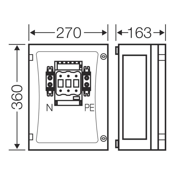 HENSEL Boîtier de coupure de charge 1xNH 00C 3p 125A FP 4211