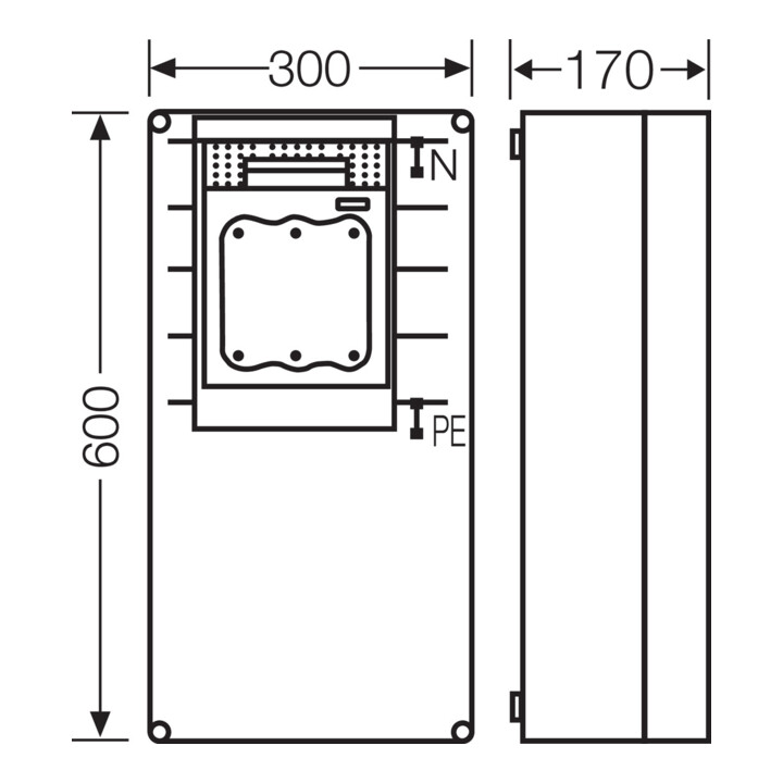 HENSEL Boîtier de coupure de charge NH-Sicherung NH1 3 pôles 630A Mi 6479