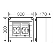 Hensel Boîtier de coupure Mi-NH-Si 2x3xNH00, 250A 5 pôles Mi 6265-4