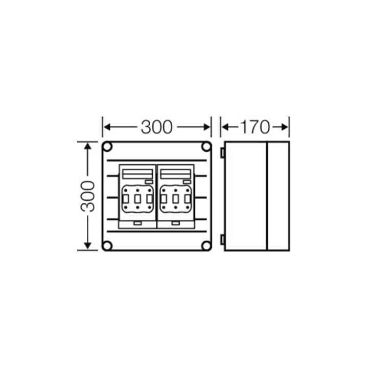 Hensel Boîtier de coupure Mi-NH-Si 2x3xNH00, 250A 5 pôles Mi 6265