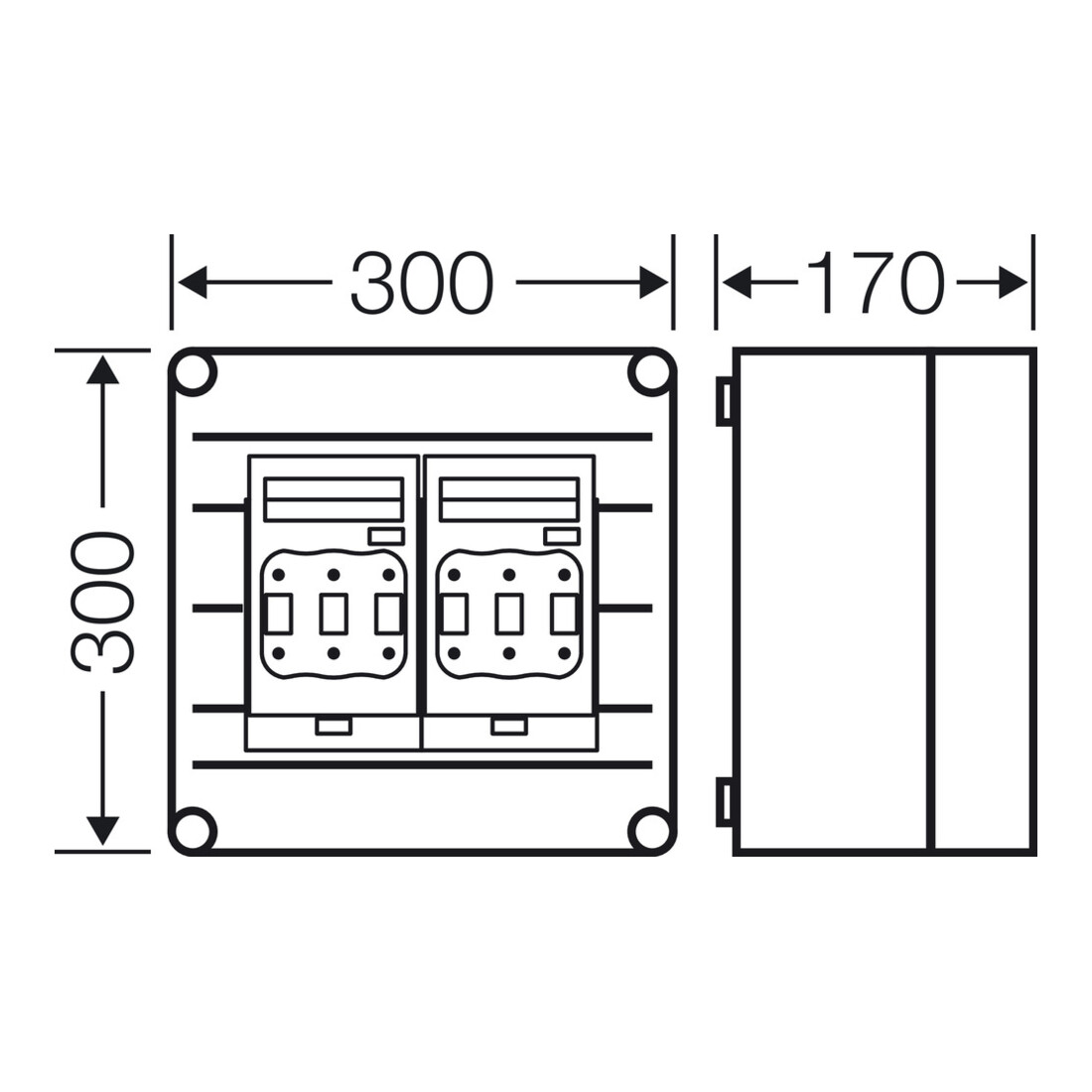 Hensel Boîtier de coupure Mi-NH-Si 2x3xNH00, 250A 5 pôles Mi 6265