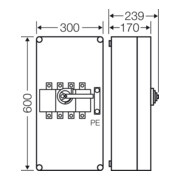 Hensel Boîtier de disjoncteur Mi 250A 4 pôles + PE Mi 7454-5
