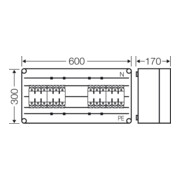 Hensel Boîtier de disjoncteurs 4xNH00 3p.250A 5p avec Mi 6461-5