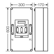 Hensel Boîtier de fusibles 1xNH1 3p. 250A avec PE et N Mi 5451-4