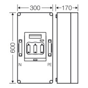 Hensel Boîtier de fusibles 1xNH1 3p. 250A avec PE et N Mi 5451-5