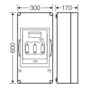 Hensel Boîtier de protection 1xNH2 3p. 400A avec PE et N Mi 5452-1