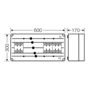 Hensel Boîtier de protection 3xNH00 3p.250A 5p avec Mi 6432-4