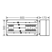 Hensel Boîtier de protection 3xNH00 3p.250A 5p avec Mi 6432-5