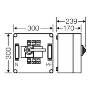 Hensel Boîtier de sectionneur 160A 3p. + PE + N Mi 7256-5