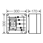 Hensel Boîtier de séparation de charge NH 1xNH00 3p, 400A Mi 6227-5