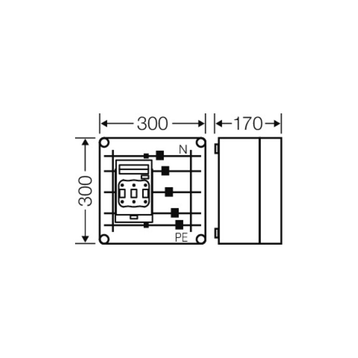 Hensel Boîtier de séparation de charge NH 1xNH00 3p, 400A Mi 6227