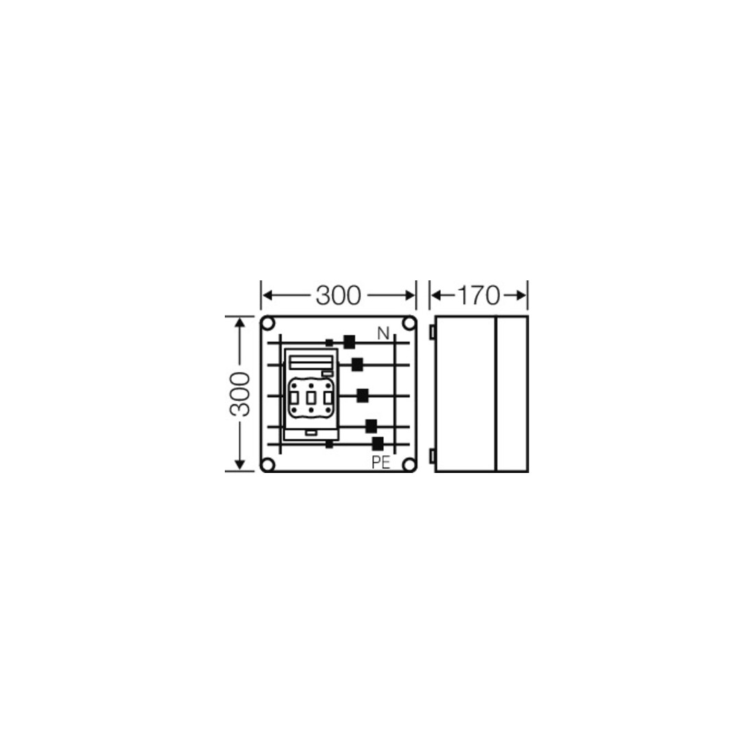 Hensel Boîtier de séparation de charge NH 1xNH00 3p, 400A Mi 6227