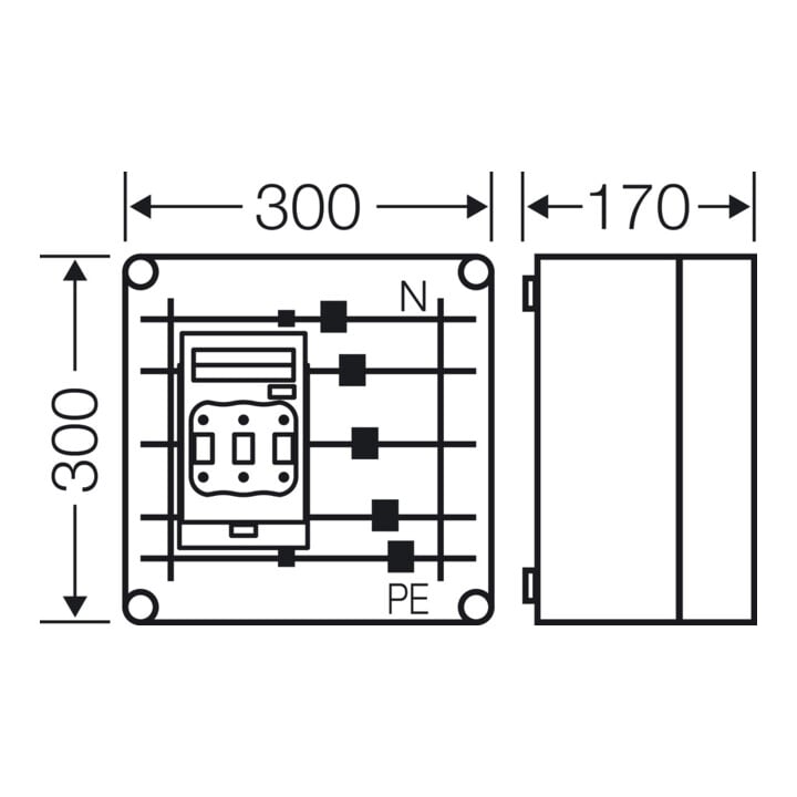 Hensel Boîtier de séparation de charge NH 1xNH00 3p, 400A Mi 6227