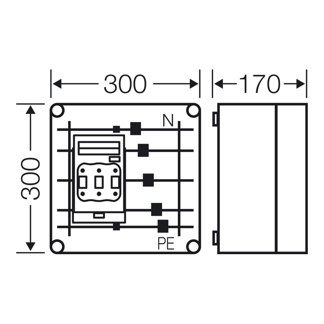 Hensel Boîtier de séparation de charge NH 1xNH00 3p, 400A Mi 6227