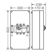 Hensel Boîtier d'interrupteur-sectionneur 250A 3p.+PE+N Mi 7455-5