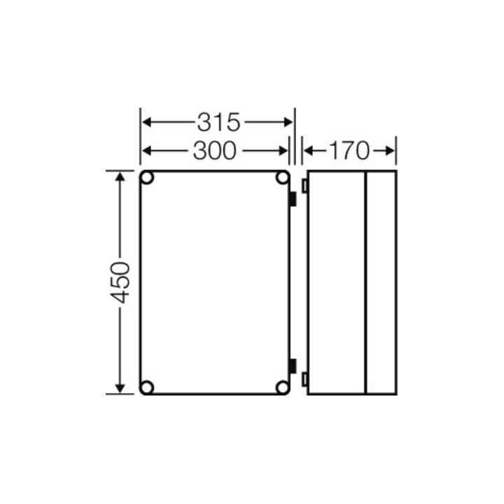 Hensel Boîtier d'unité individuelle Mi 275x425x146mm Mi 9300