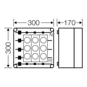 Hensel Boîtier DZ 3x3x63A, DIII, E33 Mi 3263-4