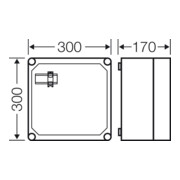 Hensel Boîtier Mi-APZ 300x300x170mm Mi 2279-4