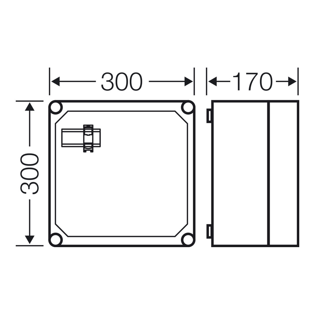 Hensel Boîtier Mi-APZ 300x300x170mm Mi 2279