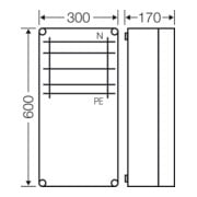 Hensel Boîtier pour barres omnibus 250A 600x300x170mm Mi 6457-5