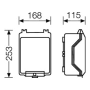Hensel Boîtier vide 168x253x115mm KG 9002-5