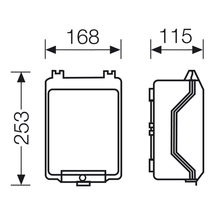 Hensel Boîtier vide 168x253x115mm KG 9002