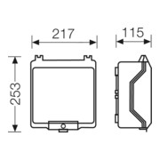 Hensel Boîtier vide 217x253x115mm KG 9003-4