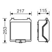 Hensel Boîtier vide 217x253x115mm KG 9003-5