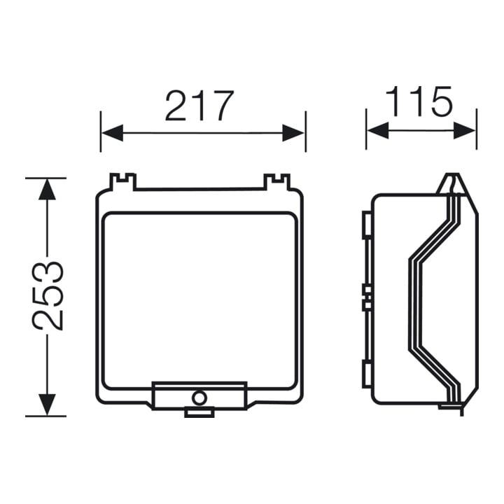 Hensel Boîtier vide 217x253x115mm KG 9003