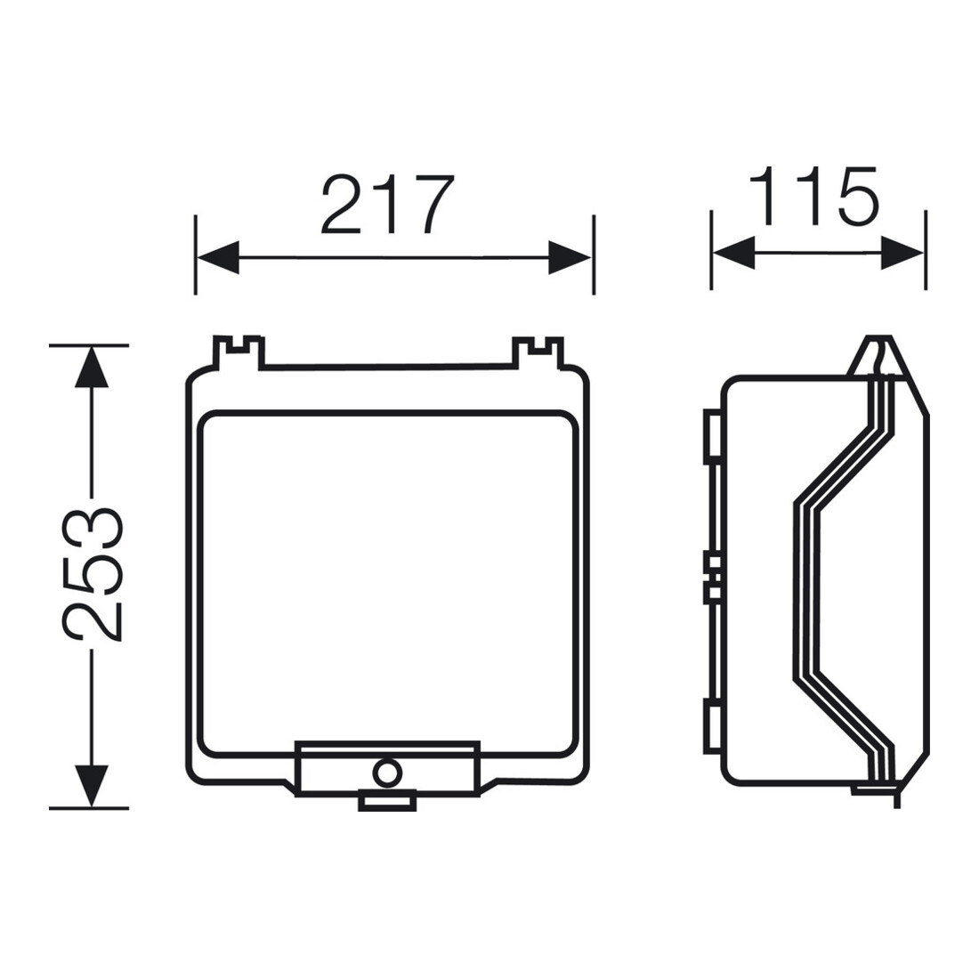 Hensel Boîtier vide 217x253x115mm KG 9003