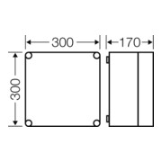 Hensel Boîtier vide 275x275x146mm Mi 0201-4