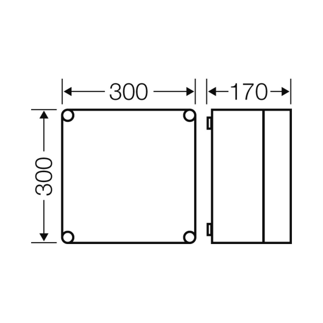 Hensel Boîtier vide 275x275x146mm Mi 0201