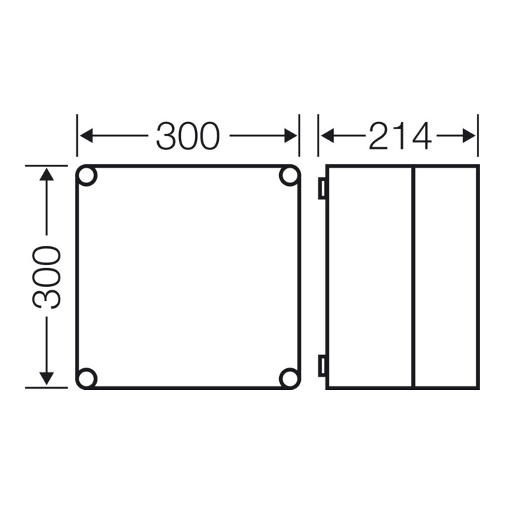Hensel Boîtier vide 275×275×191 mm Mi 0210