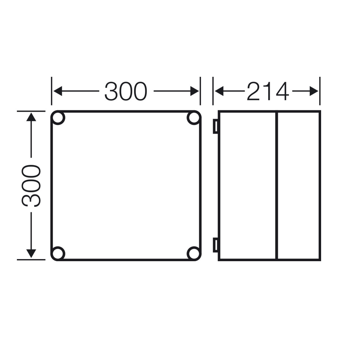 Hensel Boîtier vide 275×275×191 mm Mi 0210