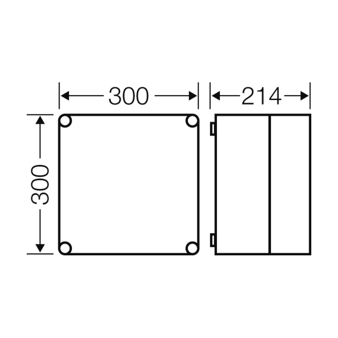 Hensel Boîtier vide 275x275x191mm Mi 0211