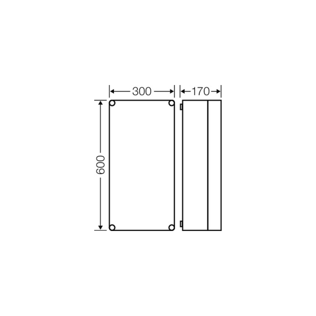 Hensel Boîtier vide 275x575x146mm Mi 0400