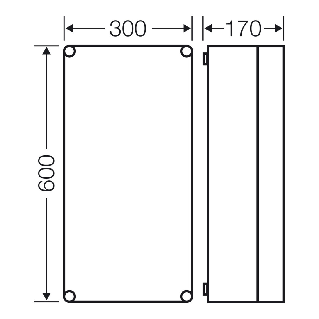 Hensel Boîtier vide 275x575x146mm Mi 0401