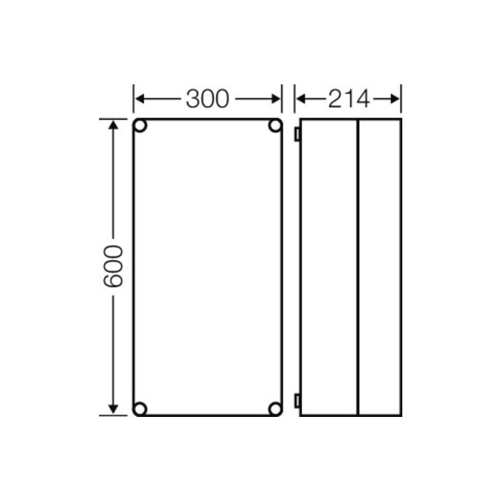 Hensel Boîtier vide 275x575x191mm Mi 0410