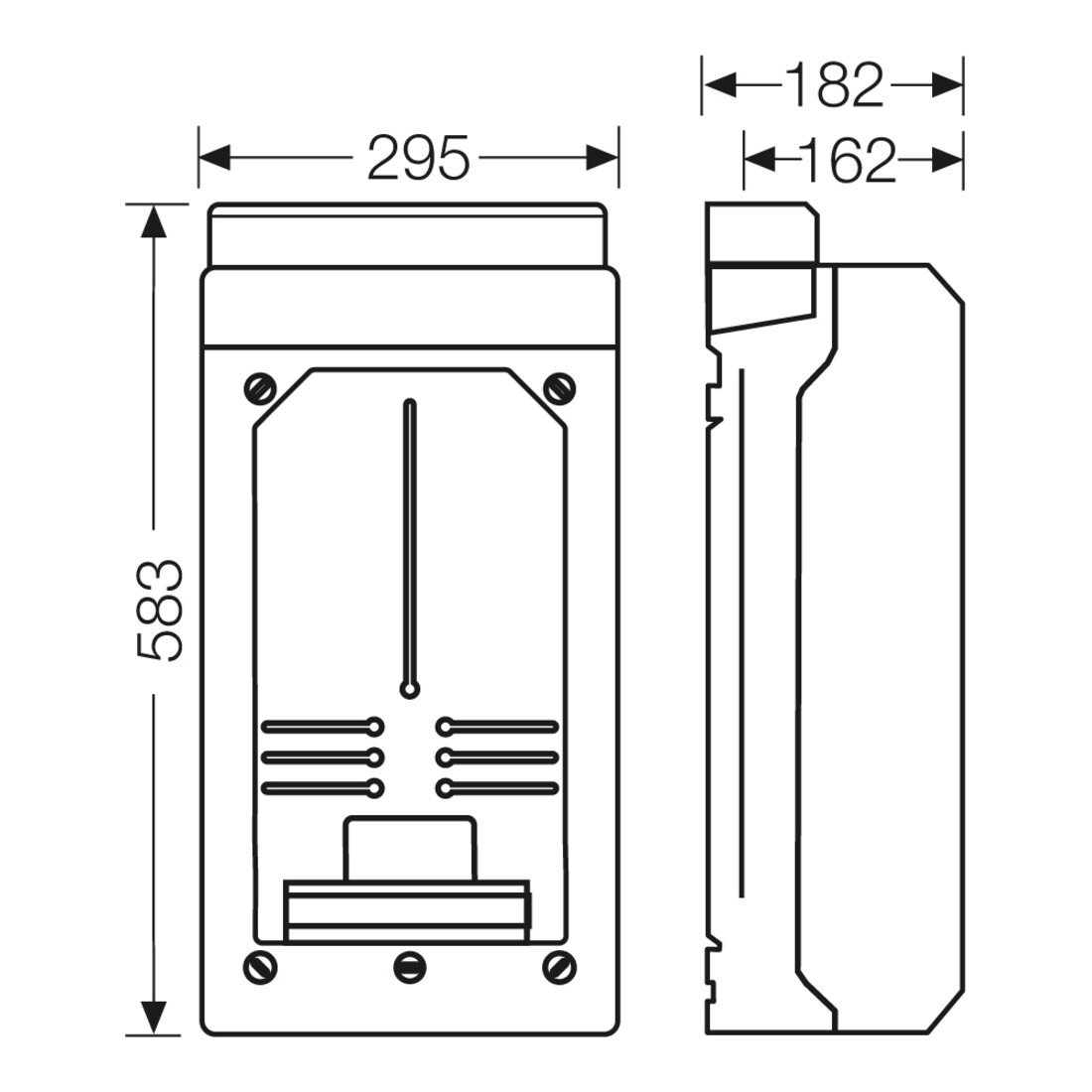 Hensel Boîtier vide 295×583×182 mm KV 9339