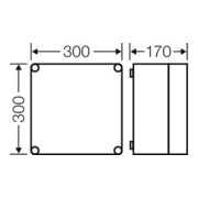 Hensel Boîtier vide 300x300x170 Mi 0200-4