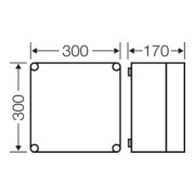 Hensel Boîtier vide 300x300x170 Mi 0200-5